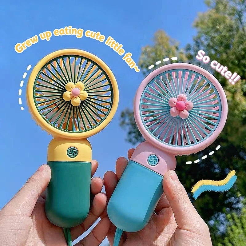 Mini ventilateur USB rechargeable - Main libre ou sur table