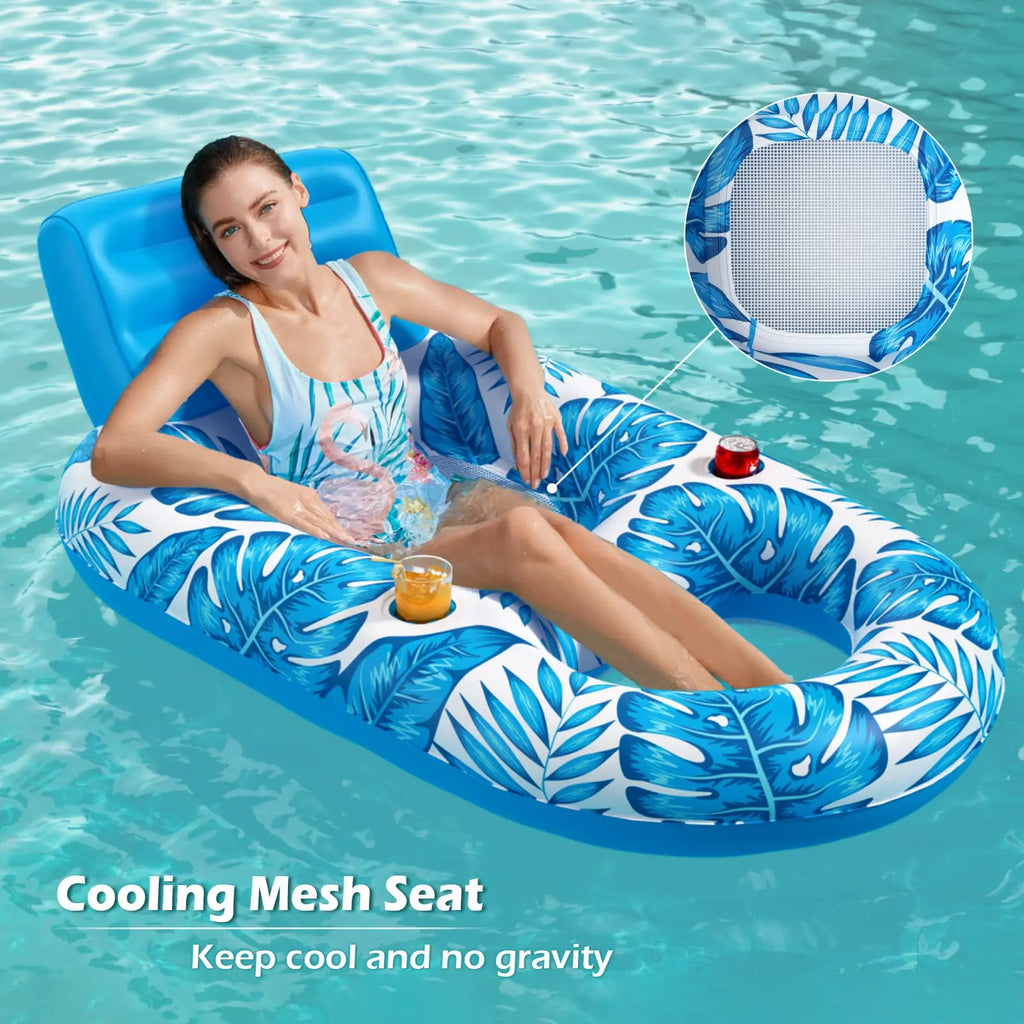 Flotteur Gonflable Chaise Longue – Matelas de Piscine Adulte