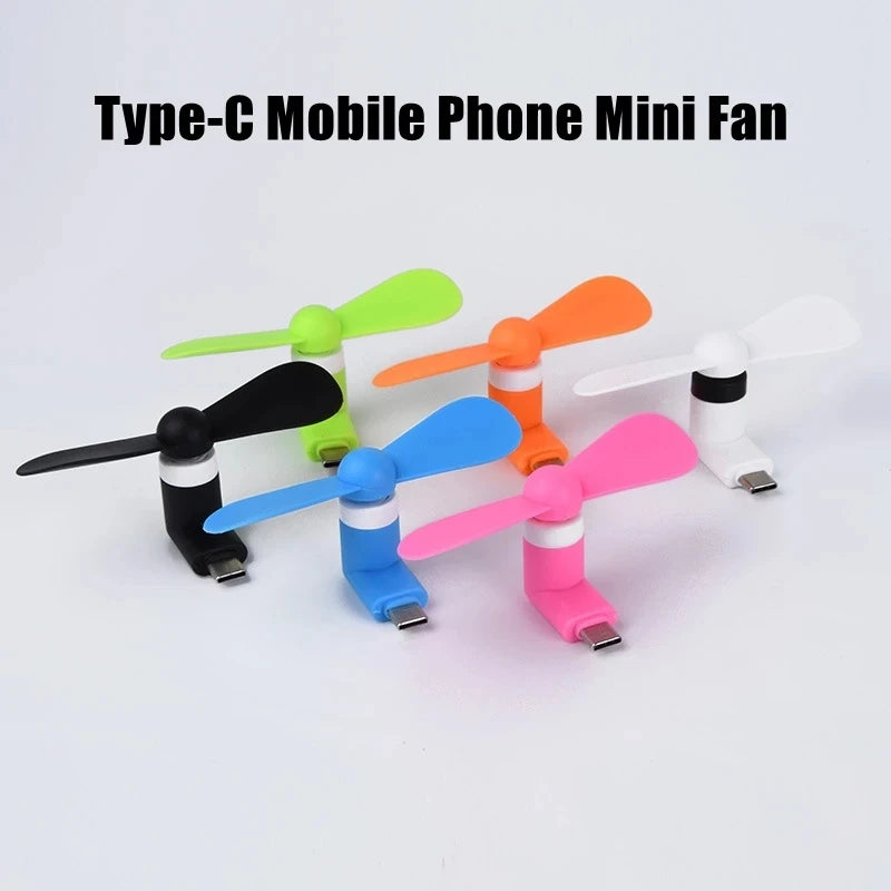 Mini Ventilateur USB Type-C – Portable & Rechargeable pour Smartphone