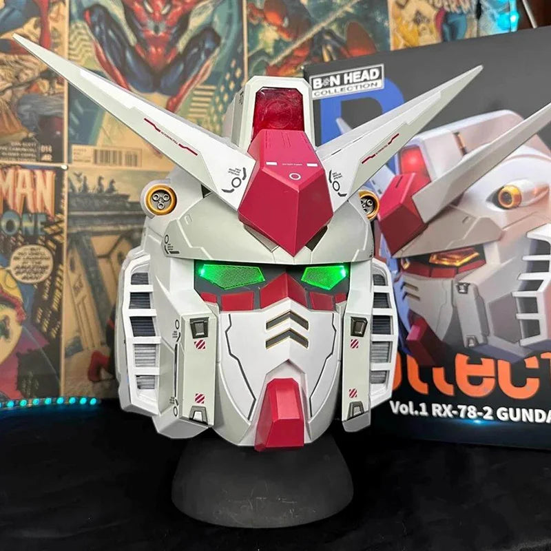 Casque Gundam RX78 Lumineux Full Face – LED Intégrées | Cosplay & Collection