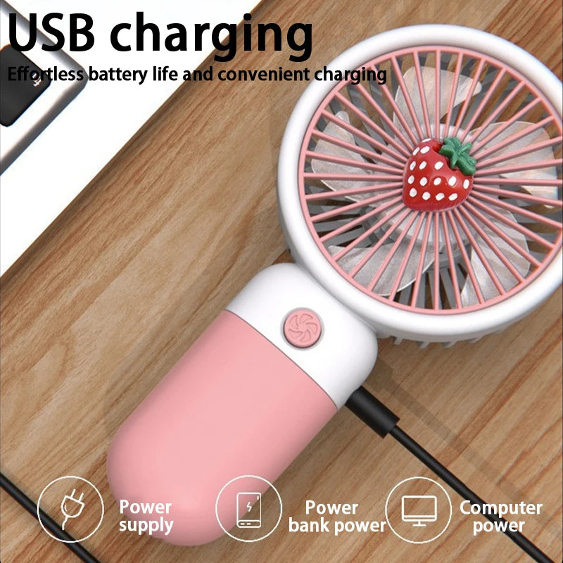 Mini ventilateur USB rechargeable - Main libre ou sur table