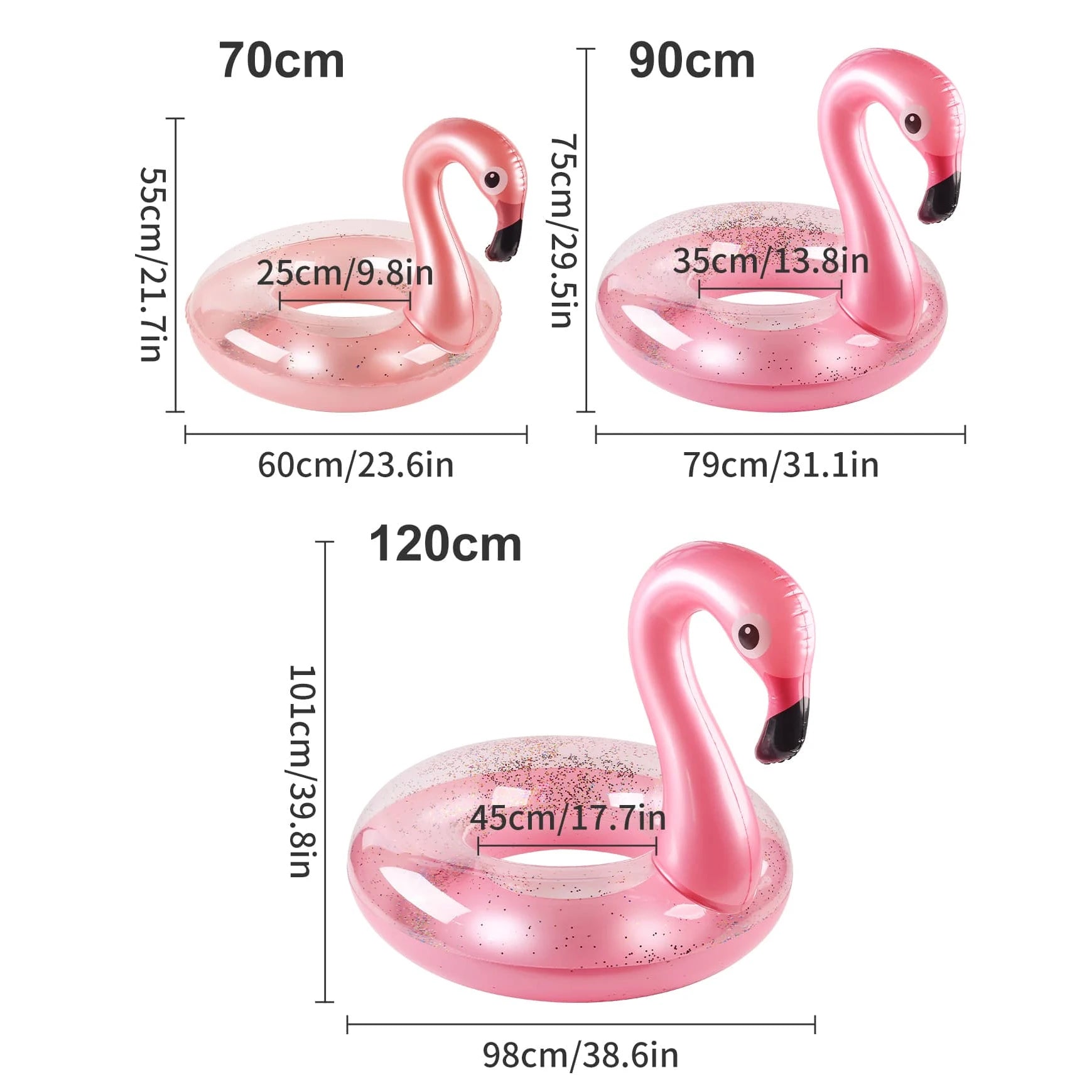 Bouée Flamant Rose Gonflable – Anneau de Natation Adulte & Enfant