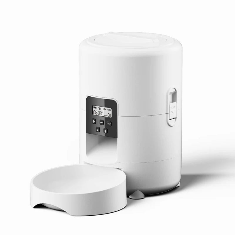 2L Cat Automatic Feeder, Smart Cat Food Distributor, Three Models: Button Model; WIFI Model: Video Model Can Be Selected
