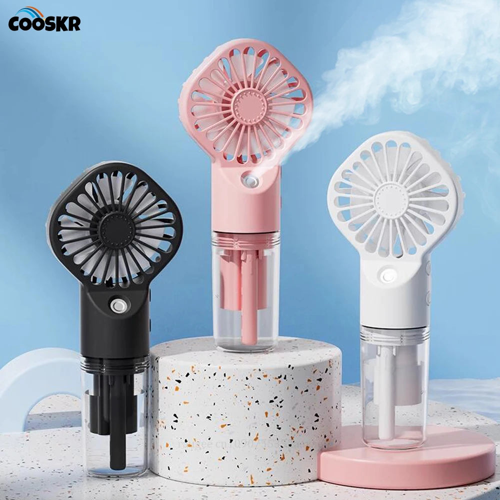 Ventilateur brumisateur portable rechargeable USB - 4 vitesses