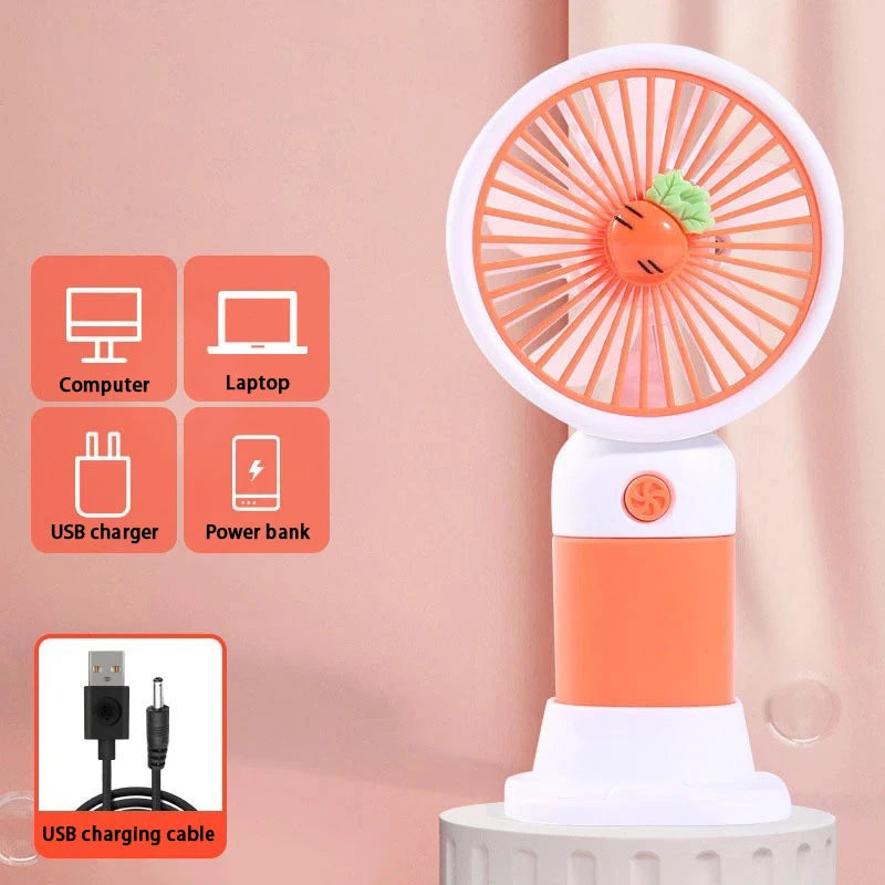 Mini ventilateur USB rechargeable - Main libre ou sur table