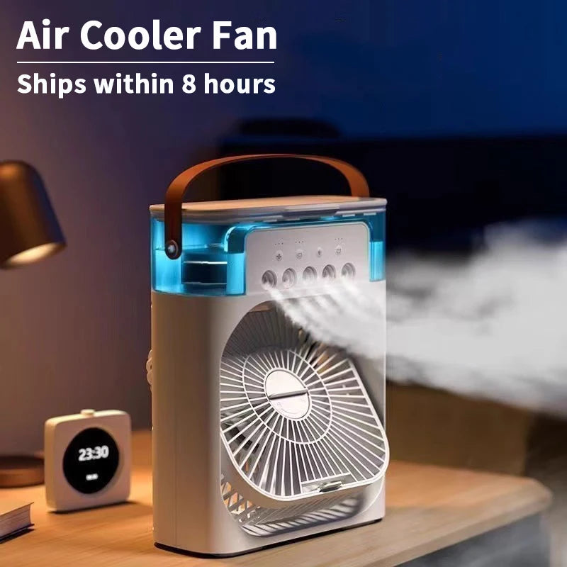 Ventilateur 3-en-1 : Climatiseur, Humidificateur et Veilleuse LED