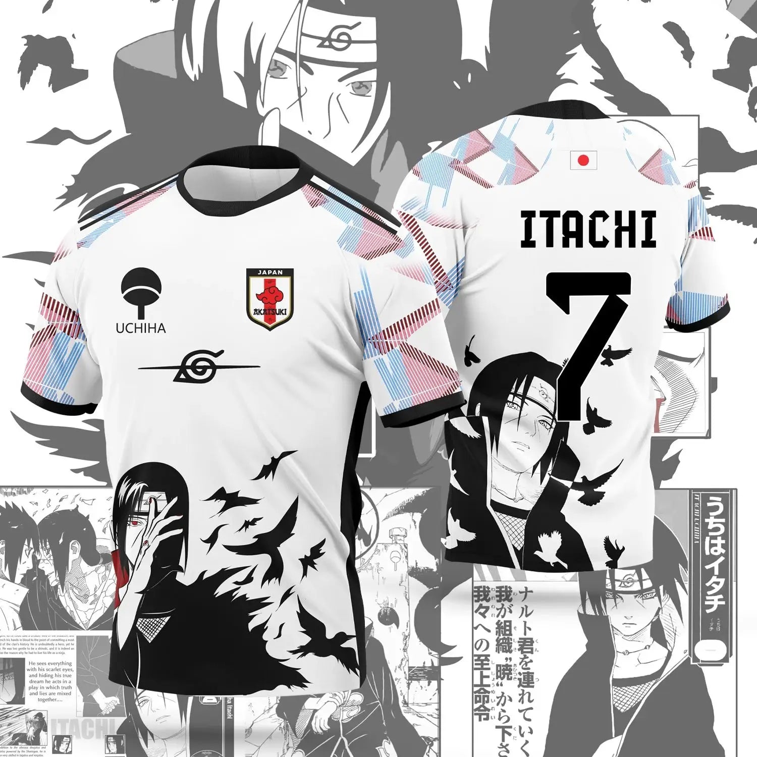 T-Shirt Anime Naruto – Uchiha Itachi | Cosplay Manga Unisexe