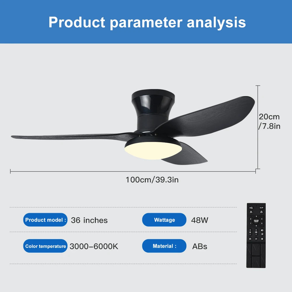 Ventilateur de plafond haute puissance — Chambre, Salon et Salle à manger