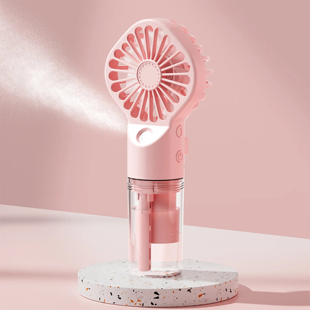 Ventilateur brumisateur portable rechargeable USB - 4 vitesses