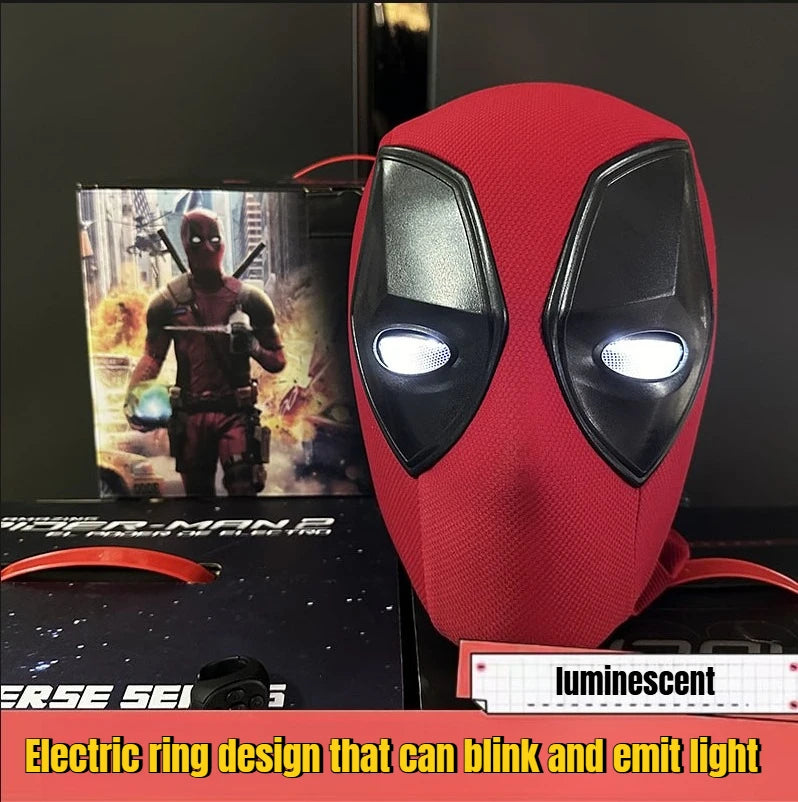 Casque Électrique Deadpool – LED Clignotante & Brillante | Cosplay Marvel