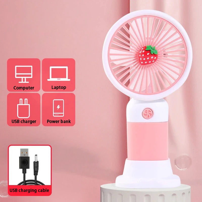 Mini ventilateur USB rechargeable - Main libre ou sur table