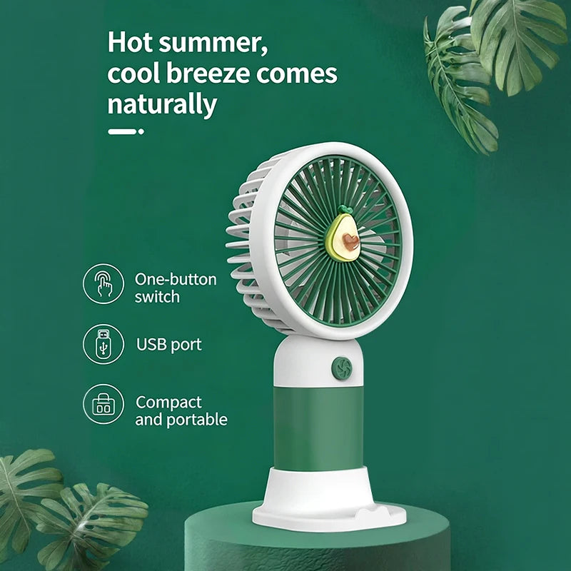 Mini ventilateur USB rechargeable - Main libre ou sur table