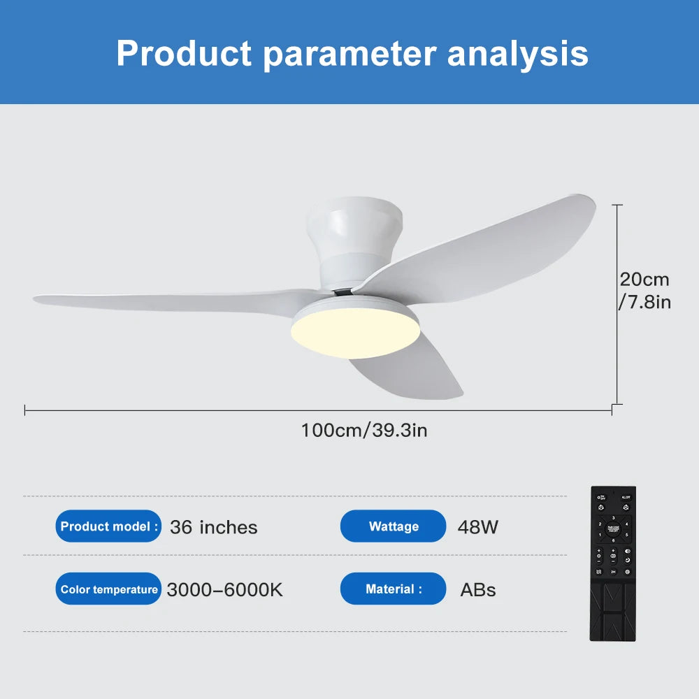 Ventilateur de plafond haute puissance — Chambre, Salon et Salle à manger