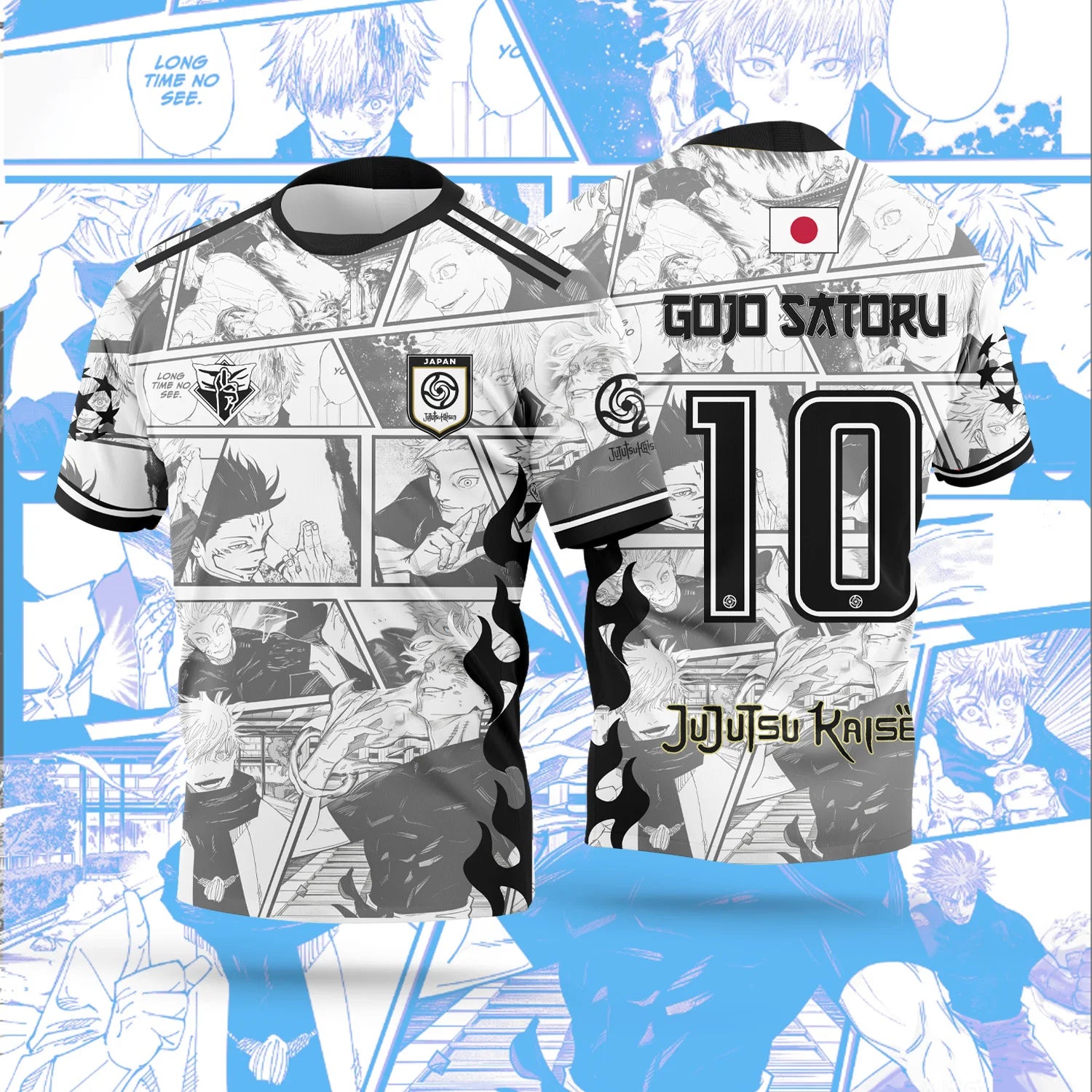 T-Shirt Anime Jujutsu Kaisen – Gojo Satoru | Style Manga Unisexe