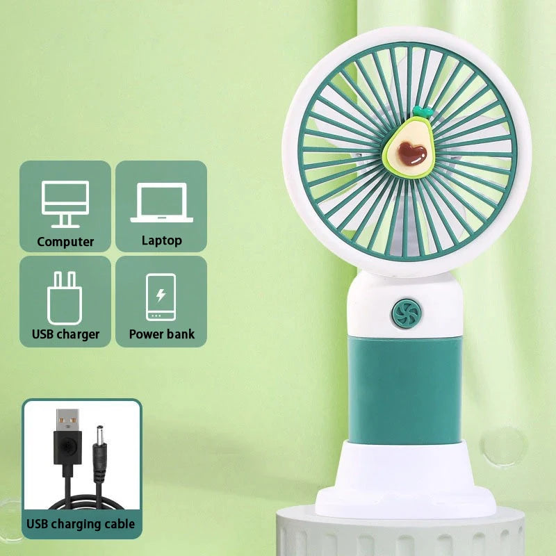 Mini ventilateur USB rechargeable - Main libre ou sur table