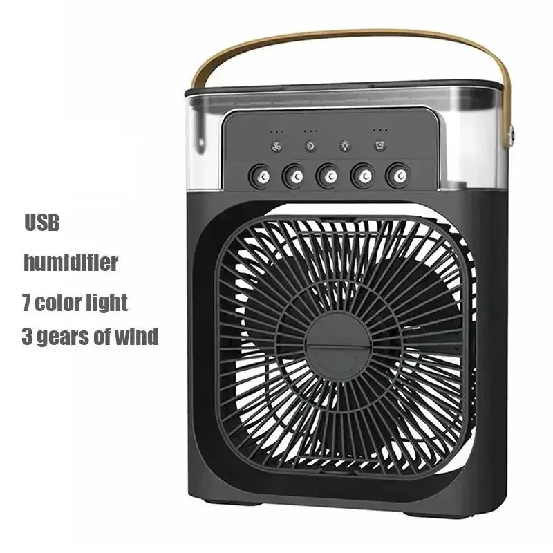 Ventilateur 3-en-1 : Climatiseur, Humidificateur et Veilleuse LED