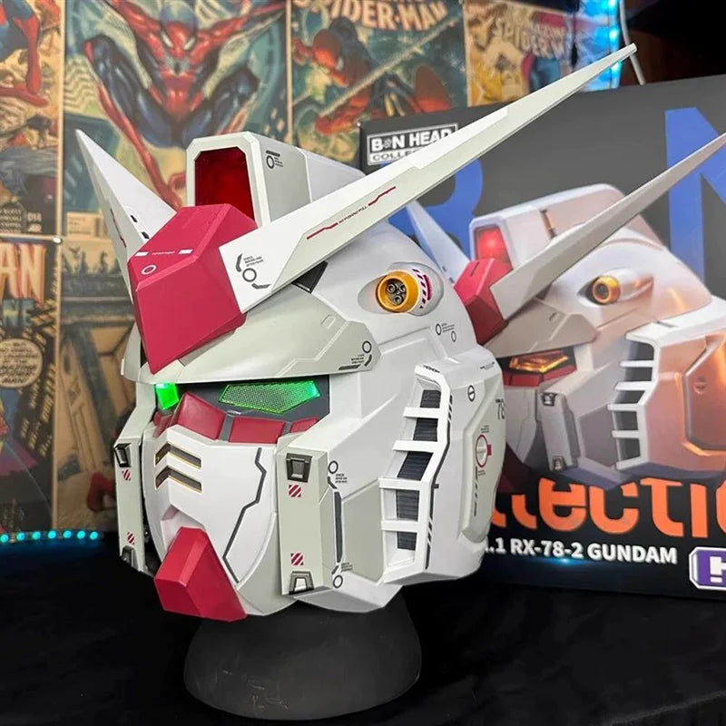 Casque Gundam RX78 Lumineux Full Face – LED Intégrées | Cosplay & Collection