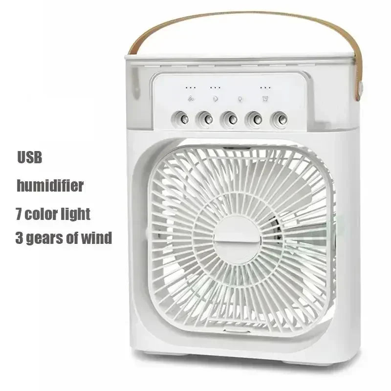Ventilateur 3-en-1 : Climatiseur, Humidificateur et Veilleuse LED