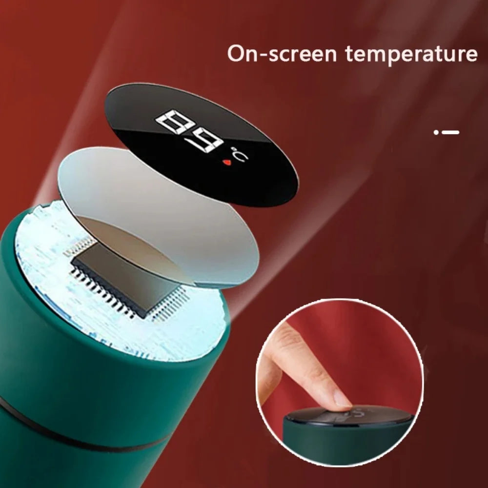 Gourde Thermos Intelligente – Affichage Température & Style Rétro Chinois
