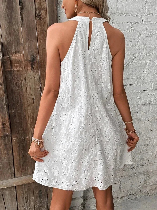 Robe Maxi Bohème Florale – Décolleté Halter & Ourlet Irrégulier