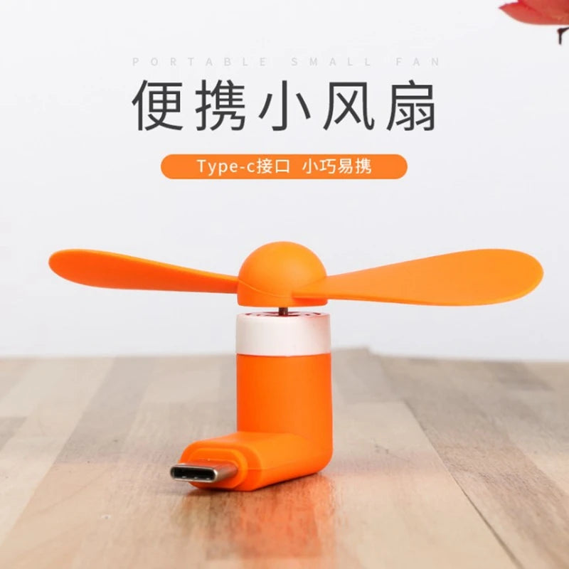Mini Ventilateur USB Type-C – Portable & Rechargeable pour Smartphone